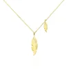 Collier Indian Nature Feuilles Or Jaune