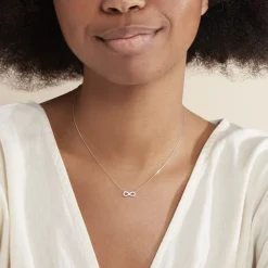 Collier Infini Empierre Or Blanc Diamant