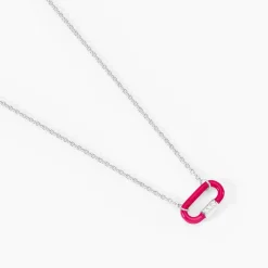 Collier Infini Pop Argent Blanc Oxyde De Zirconium