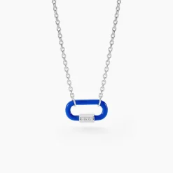 Collier Infini Pop Argent Blanc Oxyde De Zirconium