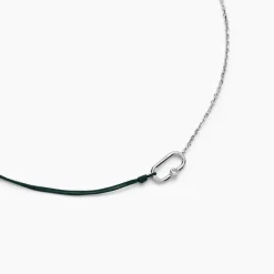 Collier Infini Pop Argent Blanc Oxyde De Zirconium