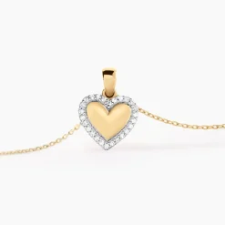 Collier Inocencio Or Jaune Oxyde De Zirconium