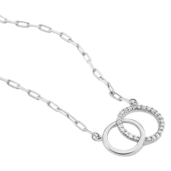 Collier Isabel Argent Blanc Oxyde De Zirconium