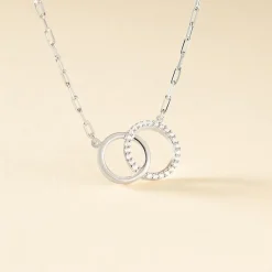 Collier Isabel Argent Blanc Oxyde De Zirconium