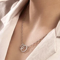 Collier Isabel Argent Blanc Oxyde De Zirconium