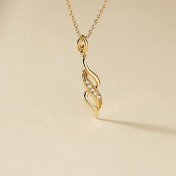 Collier Ishaae Plaqué Or Jaune Oxyde De Zirconium