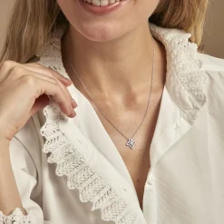 Collier Isia Argent Blanc Oxyde De Zirconium