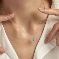 Collier Isia Argent Blanc Oxyde De Zirconium