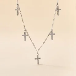 Collier Ivah Argent Blanc Oxyde De Zirconium