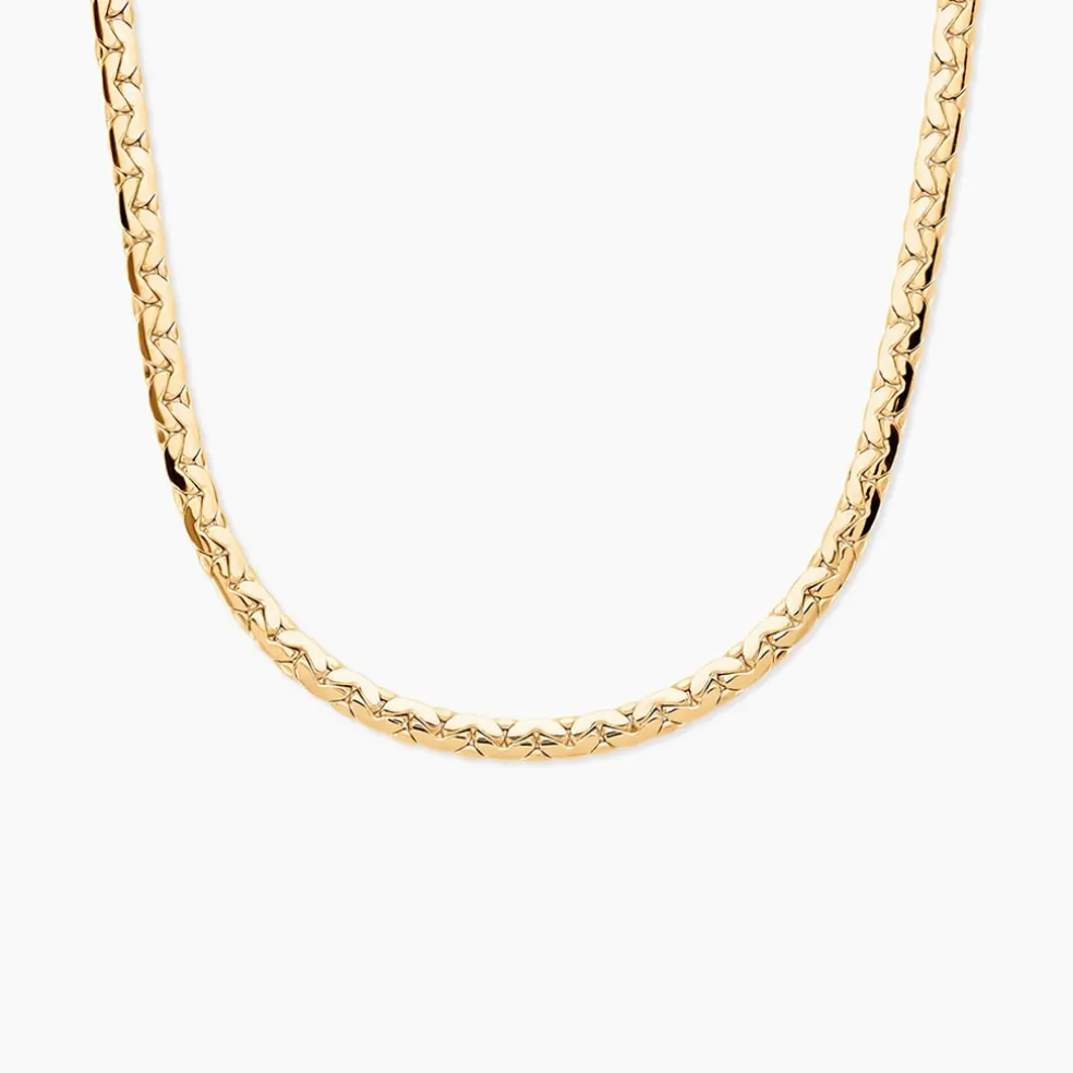 Collier Ivy Maille Haricot Or Jaune