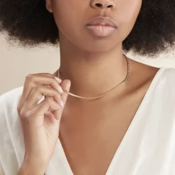 Collier Ivy Maille Haricot Or Jaune