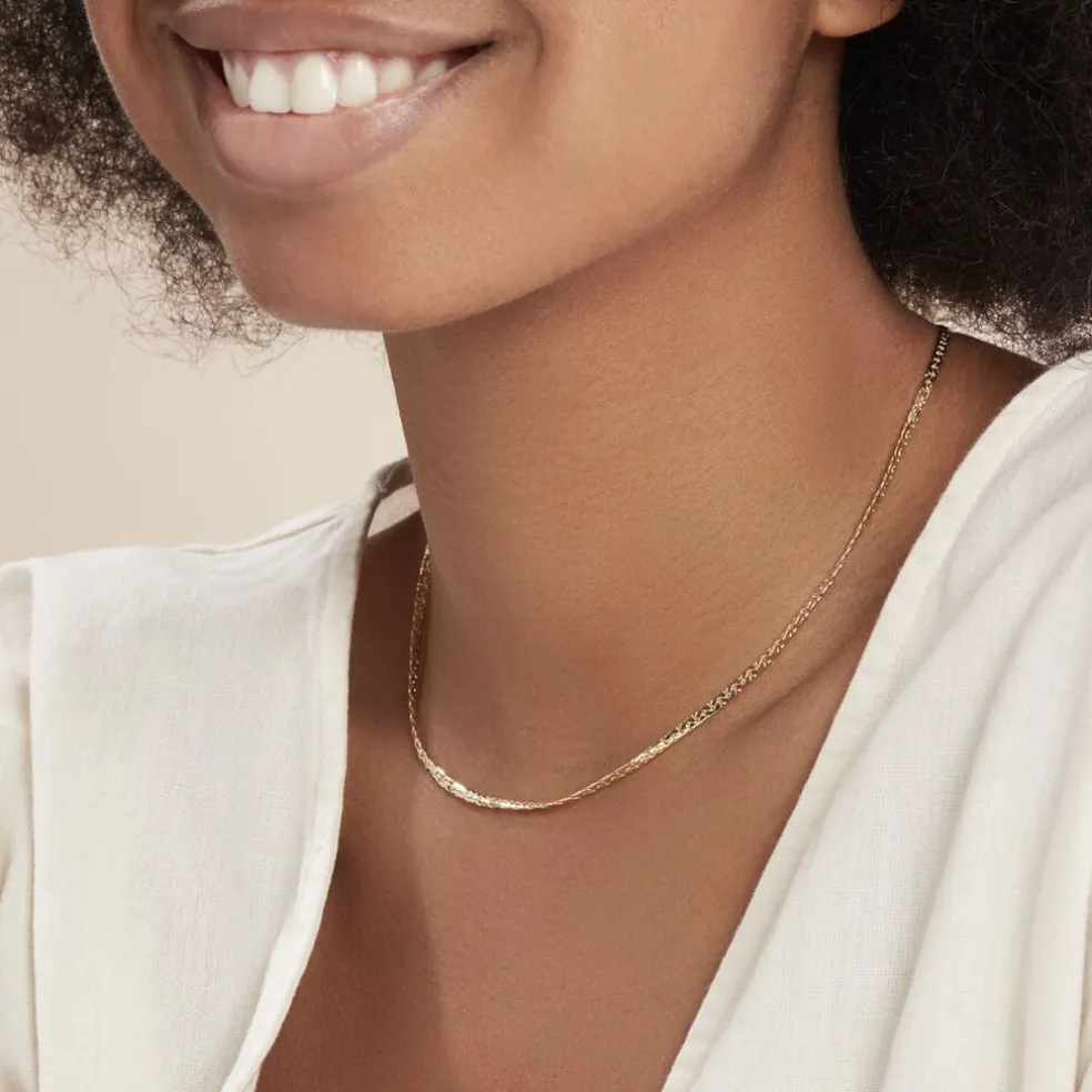 Collier Ivy Maille Haricot Or Jaune