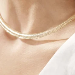 Collier Izaro Maille Flex Or Jaune