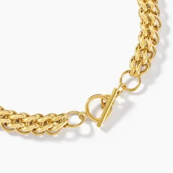 Collier Jackie Acier Jaune