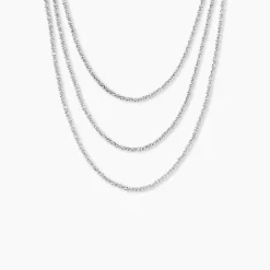 Collier Janelle Argent Blanc