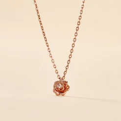 Collier Jannea Argent Rose Oxyde De Zirconium