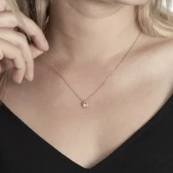 Collier Jannea Argent Rose Oxyde De Zirconium