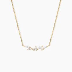 Collier Jardins D'hiver Plaqué Or Jaune Oxyde De Zirconium