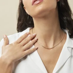 Collier Jayna Maille Palmier Or Jaune