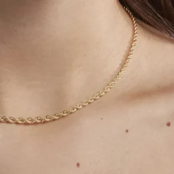 Collier Jerry Danilo Maille Corde Or Jaune