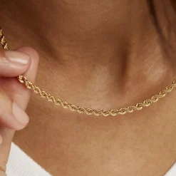 Collier Jerry Maille Corde Or Jaune