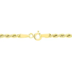 Collier Jerry Or Jaune Maille Corde
