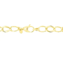 Collier Joice Maille Alternée Et Godronne Or Jaune