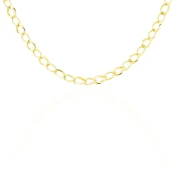 Collier Joice Maille Alternée Et Godronne Or Jaune