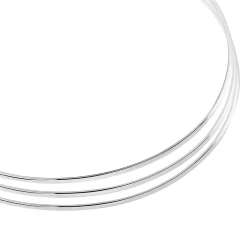 Collier Jonc Adel Acier Blanc