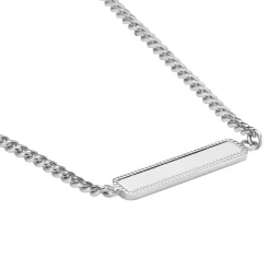 Collier Jordana Argent Blanc