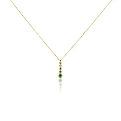 Collier Josephine Or Jaune Emeraude