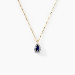 Collier Juliettina Or Jaune Saphir Diamant