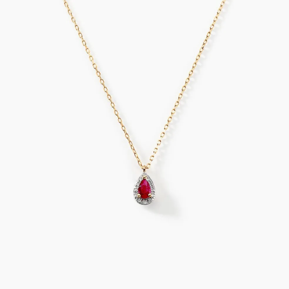 Collier Juliettina Or Jaune Rubis Diamant