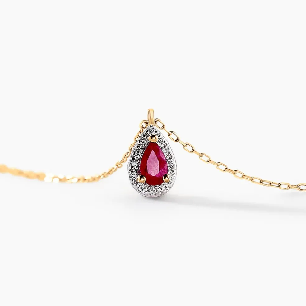 Collier Juliettina Or Jaune Rubis Diamant