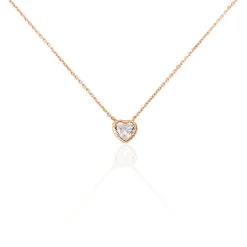 Collier Kadidjatou Or Rose Oxyde De Zirconium