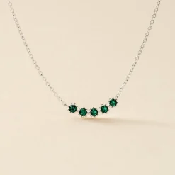 Collier Karrie Argent Blanc Oxyde De Zirconium