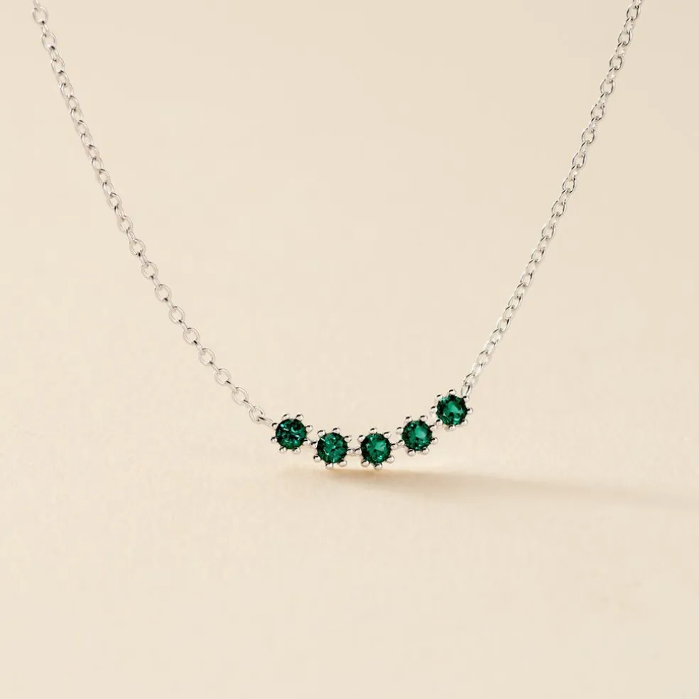 Collier Karrie Argent Blanc Oxyde De Zirconium