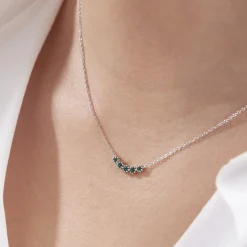 Collier Karrie Argent Blanc Oxyde De Zirconium