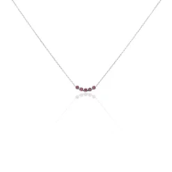 Collier Karrie Argent Blanc Oxyde De Zirconium