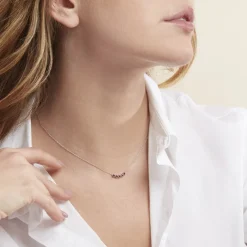 Collier Karrie Argent Blanc Oxyde De Zirconium