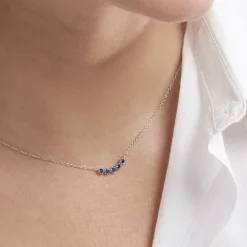 Collier Karrie Argent Blanc Oxyde De Zirconium