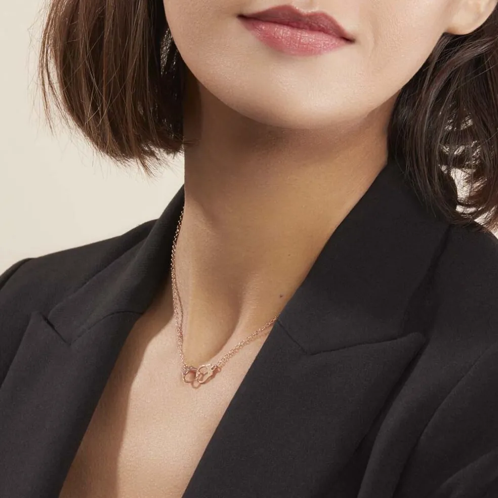 Collier Kim Argent Rose