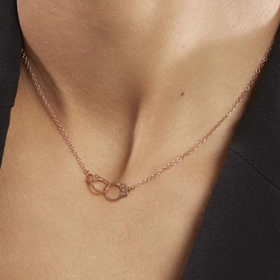 Collier Kim Argent Rose