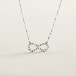 Collier Klothilda Or Blanc Oxyde De Zirconium
