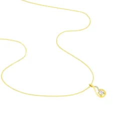 Collier Koline Or Jaune Oxyde De Zirconium