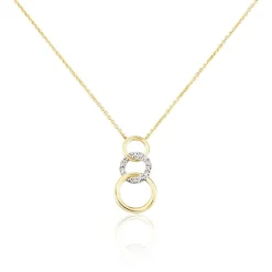 Collier Kristeen Or Bicolore Diamant Blanc
