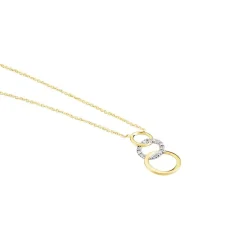 Collier Kristeen Or Bicolore Diamant Blanc