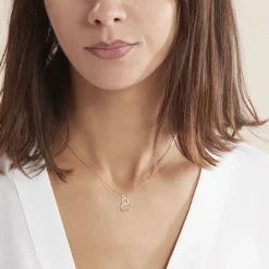 Collier Kristeen Or Bicolore Diamant Blanc