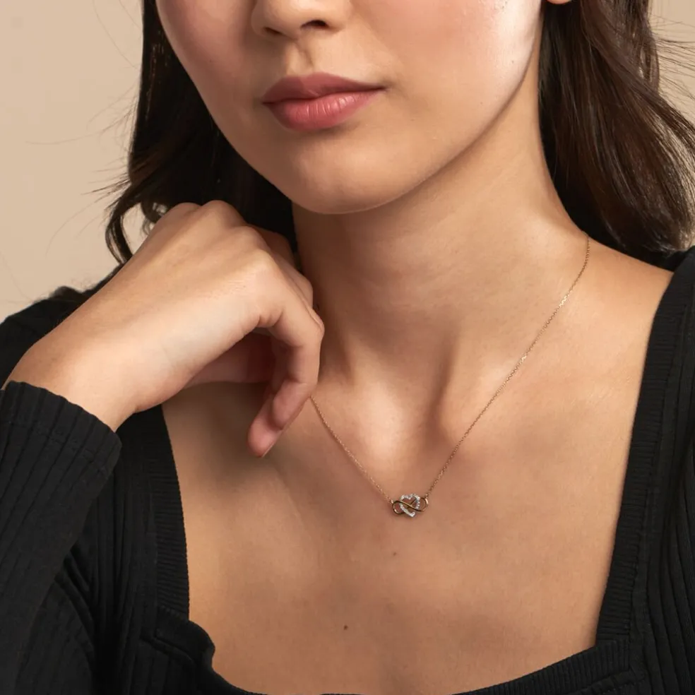 Collier Lacey Or Bicolore Oxyde De Zirconium