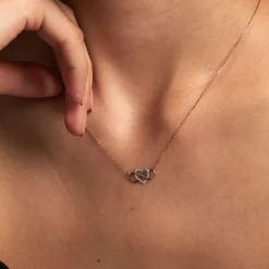 Collier Lacey Or Bicolore Oxyde De Zirconium